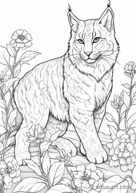 Page de coloriage de lynx